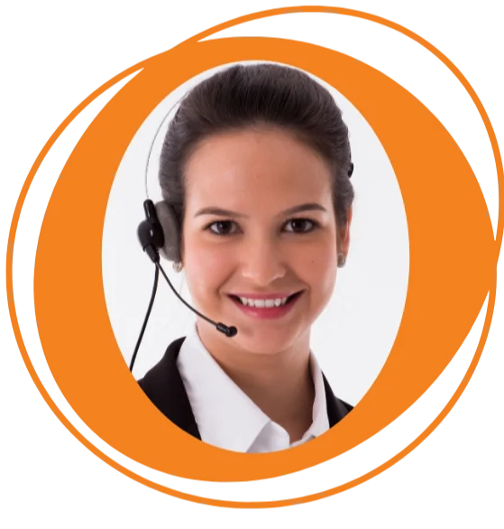 A cheerful woman wearing a headset, smiling as she interacts, showcasing a positive and professional demeanor