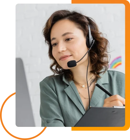 A group of call center agents engaged in training, focusing on communication and customer service skills