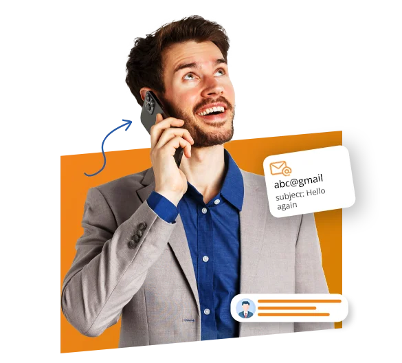 Man engaged in a phone conversation, illustrating a Travel & Tourism answering service